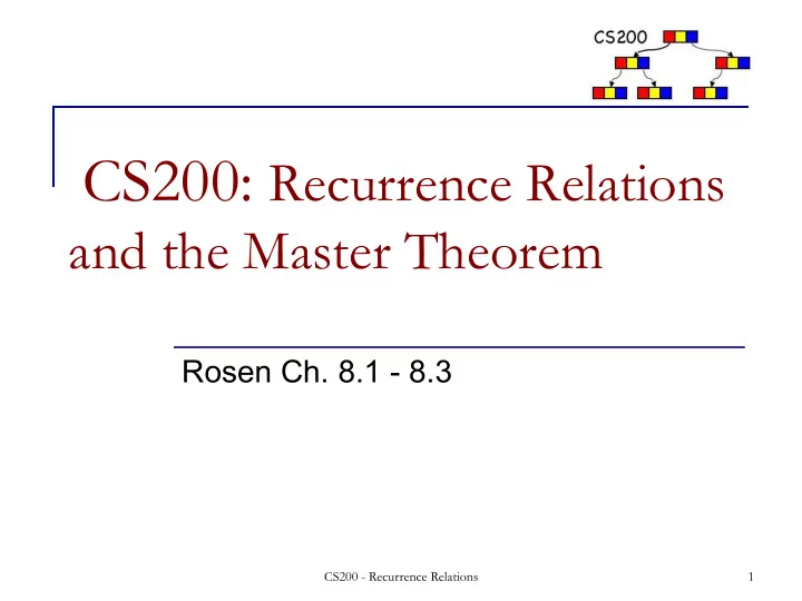 and the master theorem