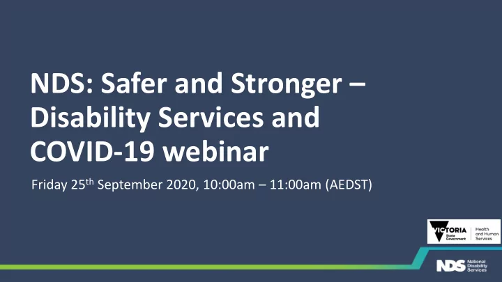 disability services and