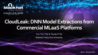 Commercial MLaaSPlatforms  Yun-Yun Tsai &amp; Tsung-Yi Ho  National Tsing Hua University  #BHUSA