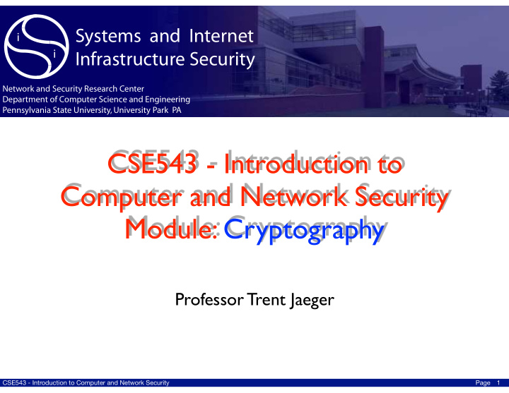 cse543 introduction to computer and network security