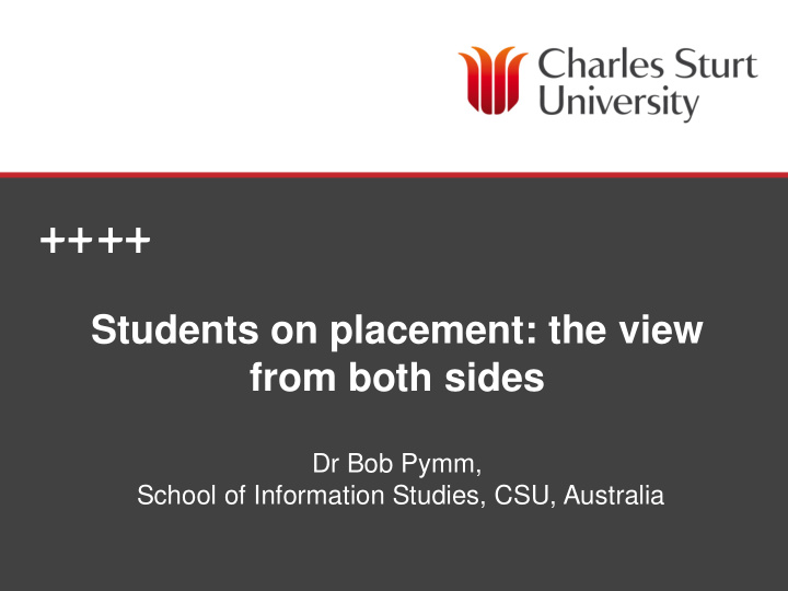 students on placement the view from both sides