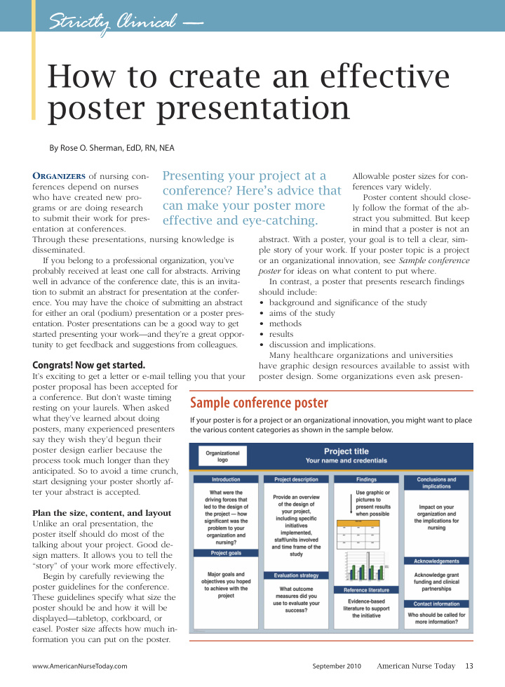 how to create an effective poster presentation
