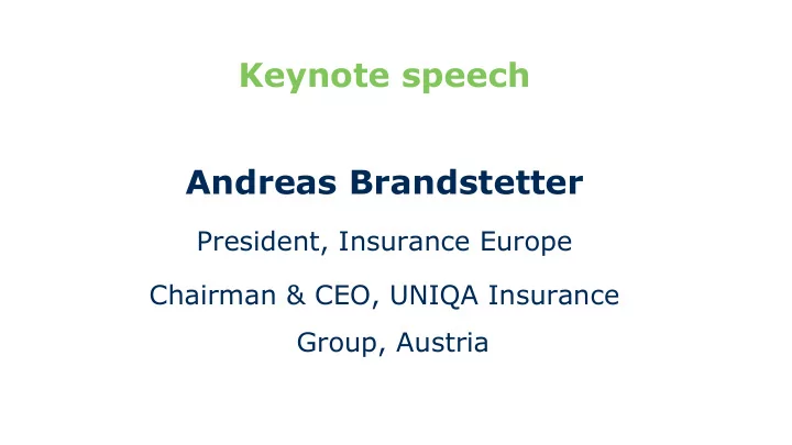 keynote speech