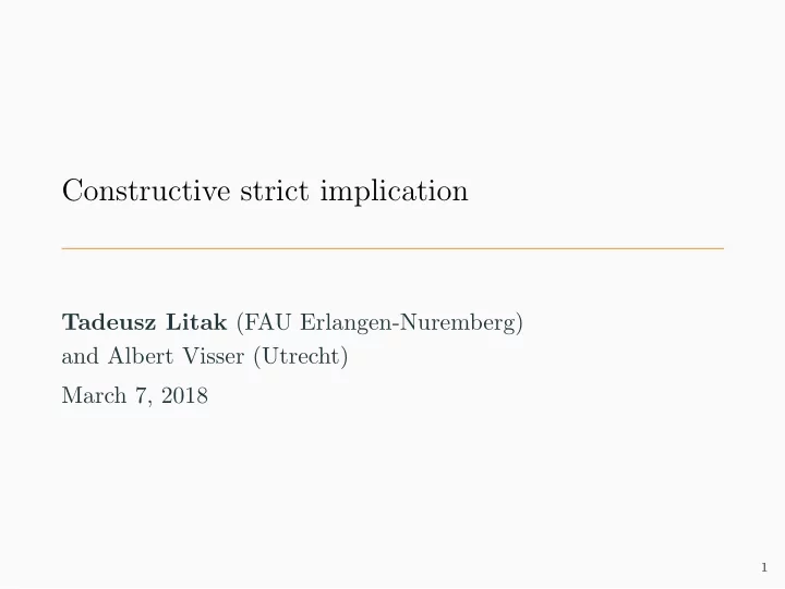 constructive strict implication