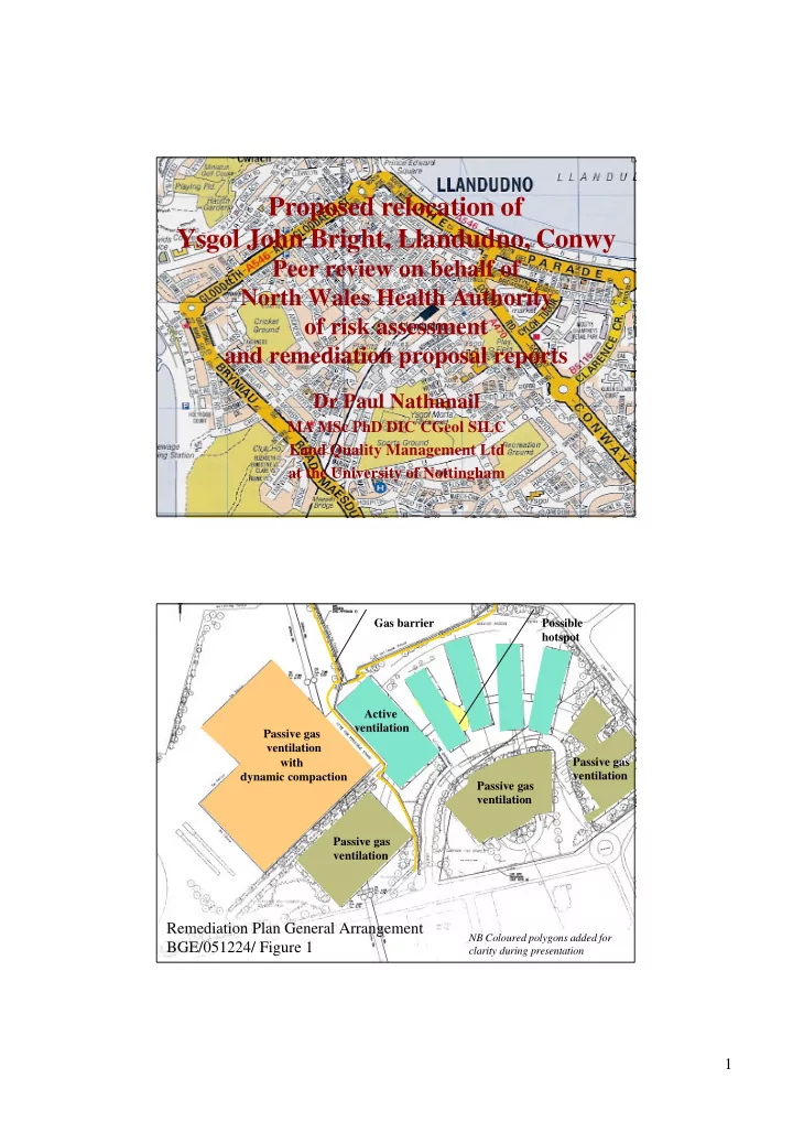 proposed relocation of ysgol john bright llandudno conwy
