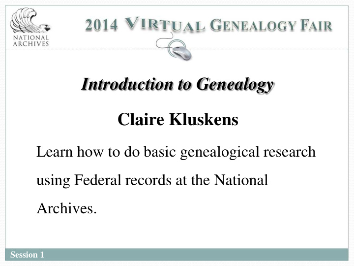 introduction to genealogy claire kluskens
