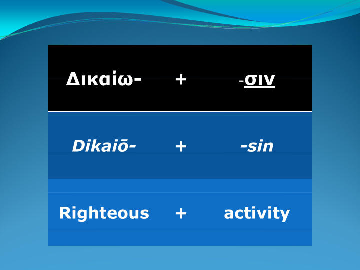 dikai sin righteous activity 1 timothy 5 6