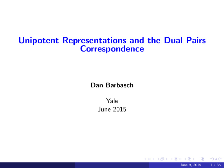 unipotent representations and the dual pairs