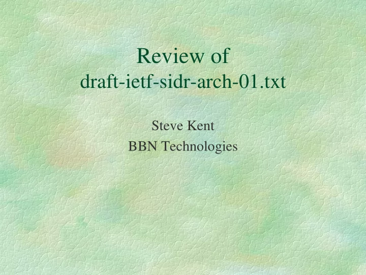 review of