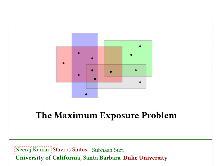 the maximum exposure problem