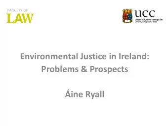 Columns Picture here  Environmental Justice in Ireland:  Problems &amp; Prospects  ine Ryall