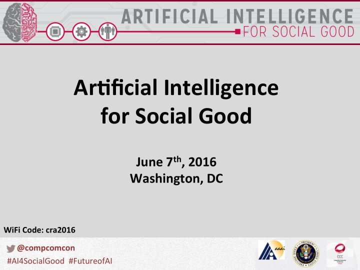 ar ficial intelligence for social good