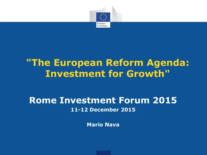 investment for growth