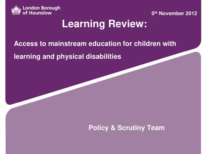 learning review