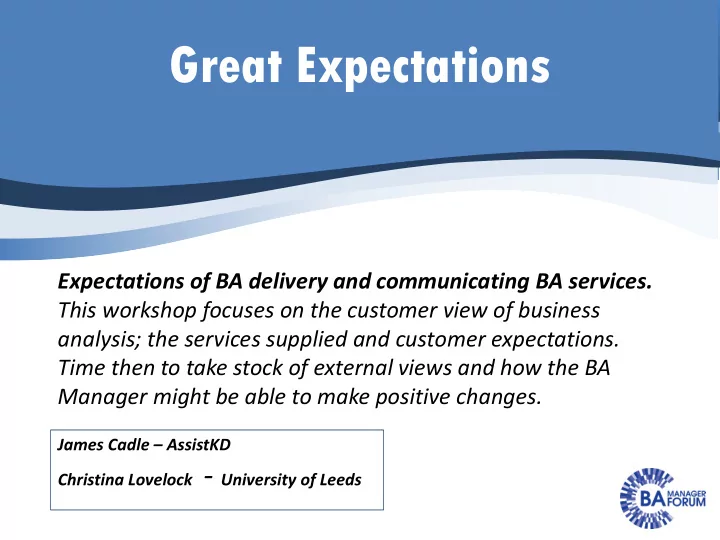 great expectations