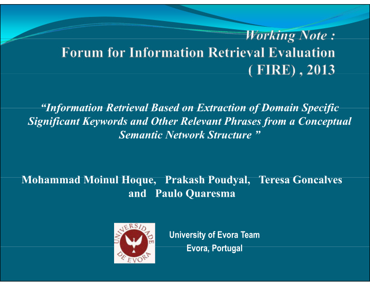 information retrieval based on extraction of domain
