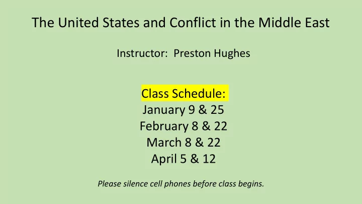 the united states and conflict in the middle east