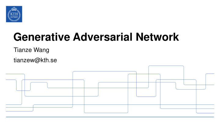 generative adversarial network