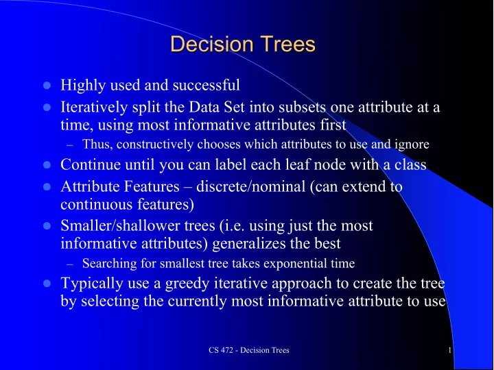 decision trees