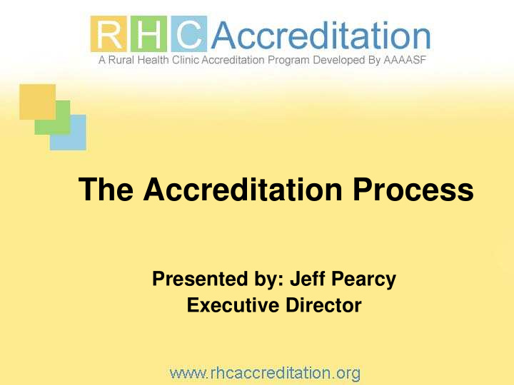 the accreditation process