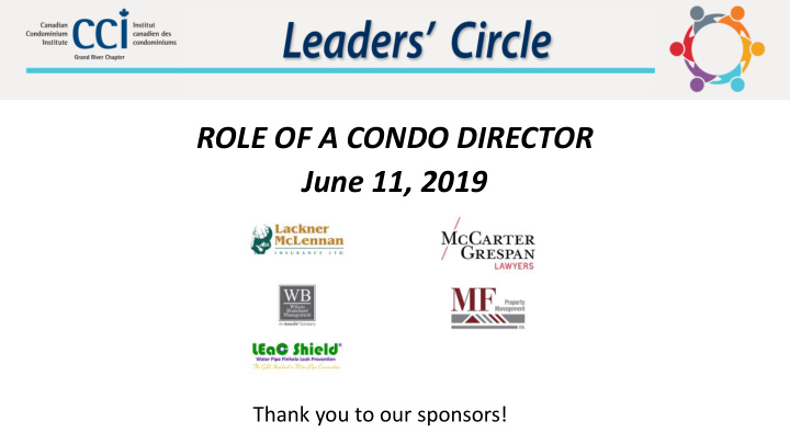 role of a condo director june 11 2019