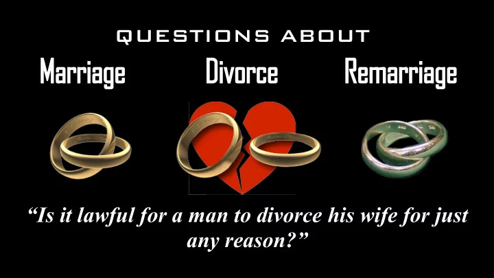 marriage divorce remarriage