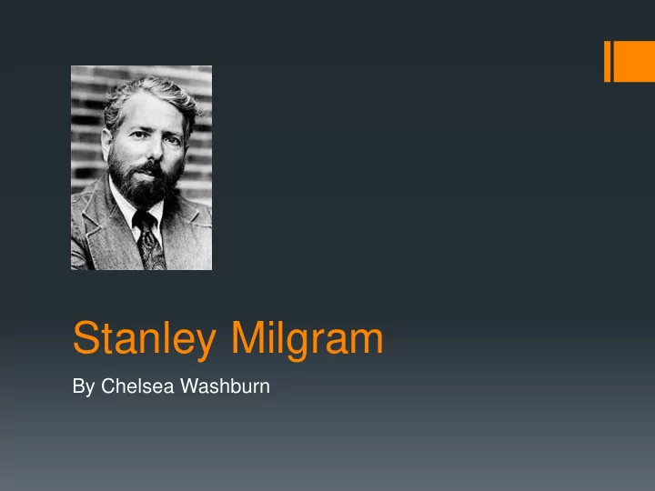 stanley milgram