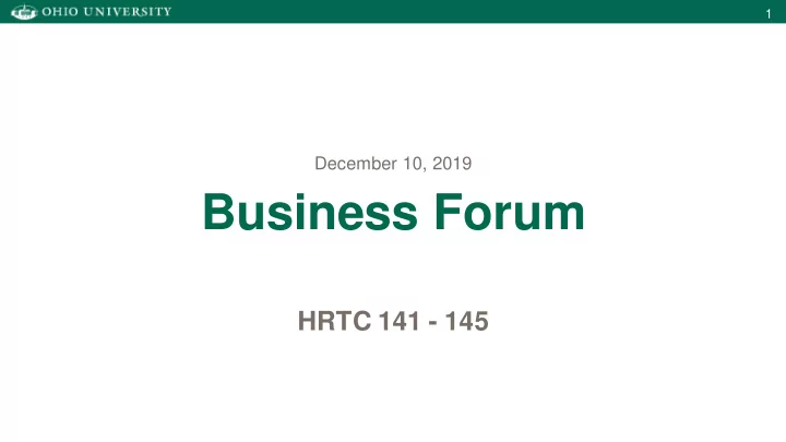 business forum
