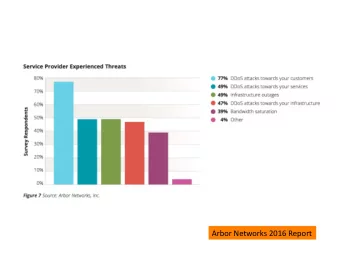 Arbor Networks 2016 Report  (Per month)  2014 Report  2016 Report  2011 Report