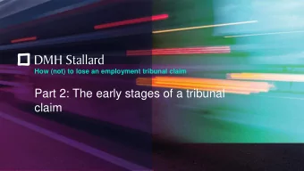claim  Have you ever settled a  claim via the ACAS Early  Conciliation process?  Poll  3  Overview