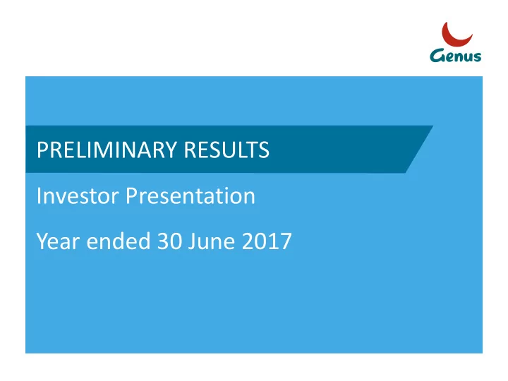 investor presentation