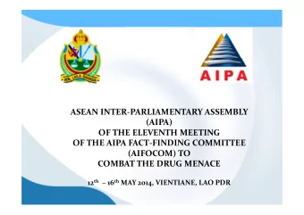 ASEAN INTER-PARLIAMENTARY ASSEMBLY  (AIPA)  OF THE ELEVENTH MEETING  OF THE AIPA FACT-FINDING