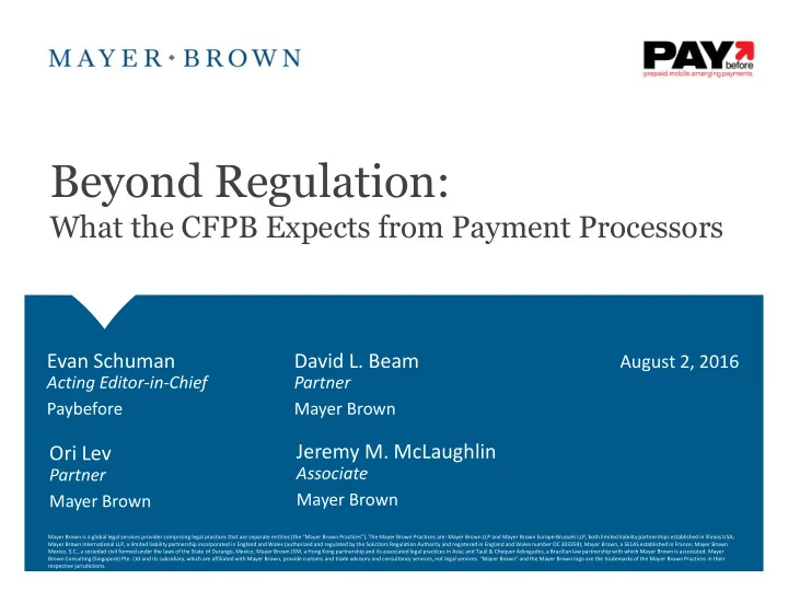 beyond regulation