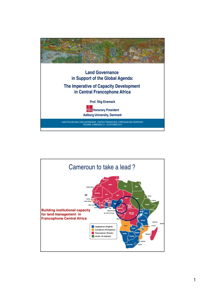 cameroun to take a lead