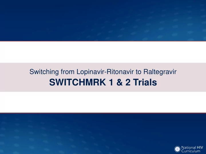 switchmrk 1 2 trials
