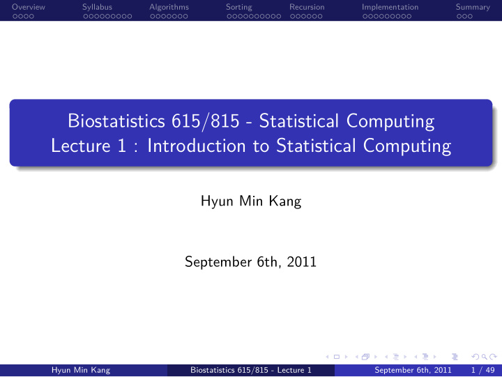 lecture 1 introduction to statistical computing