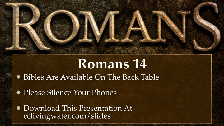 romans 14