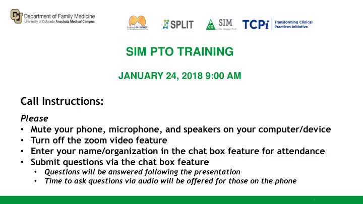 sim pto training