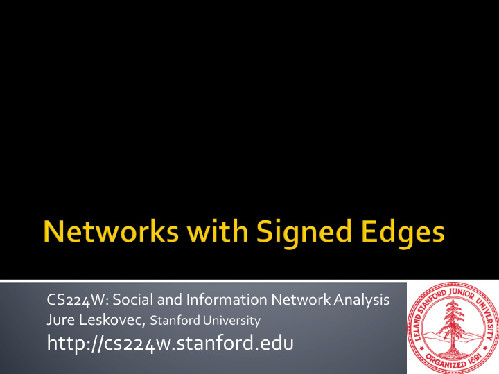 http cs224w stanford edu observations models algorithms