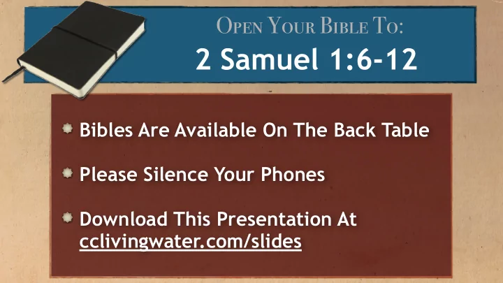 2 samuel 1 6 12