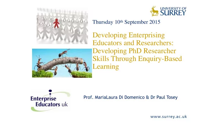 developing enterprising educators and researchers