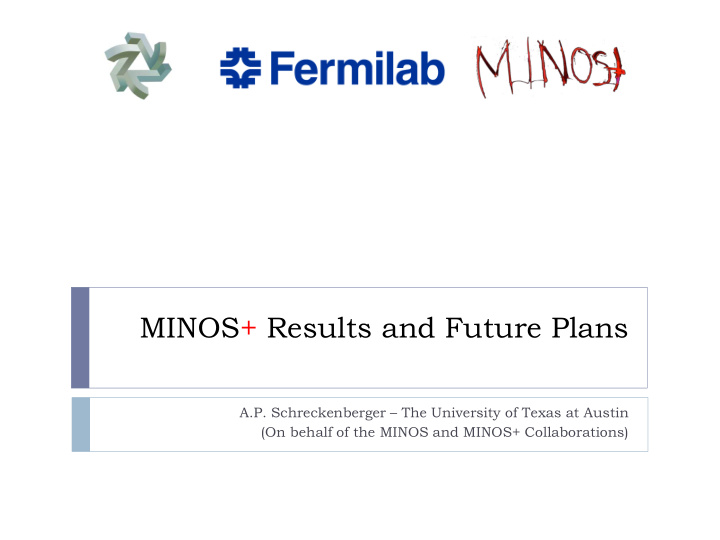 minos results and future plans