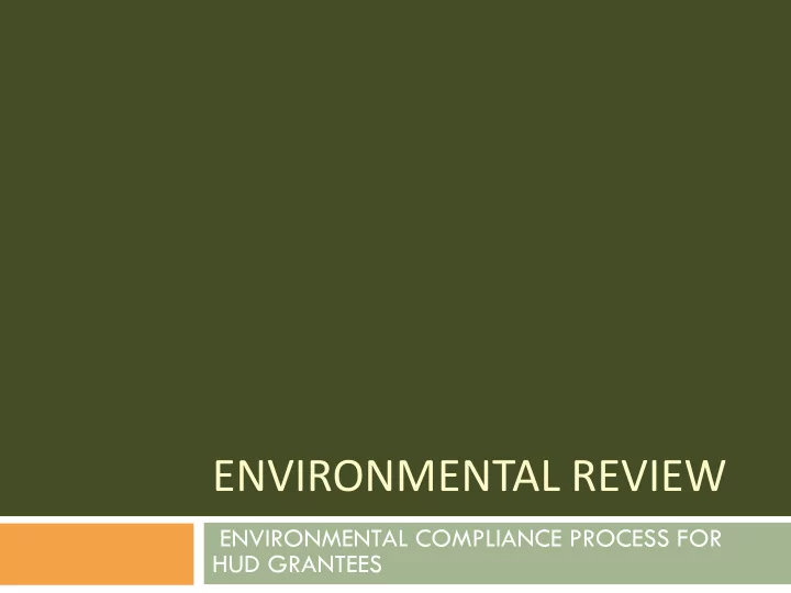 environmental review