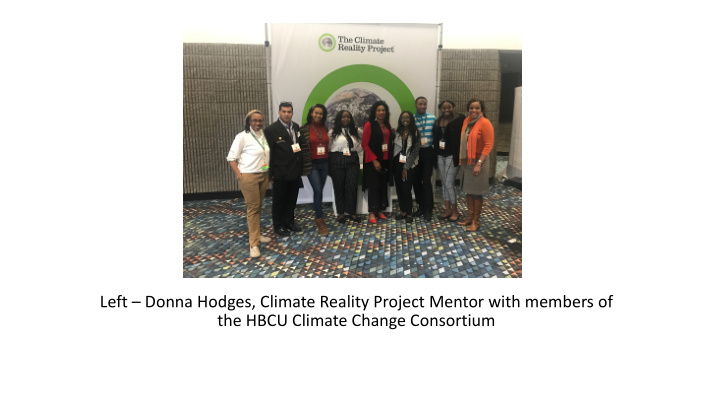 left donna hodges climate reality project mentor with