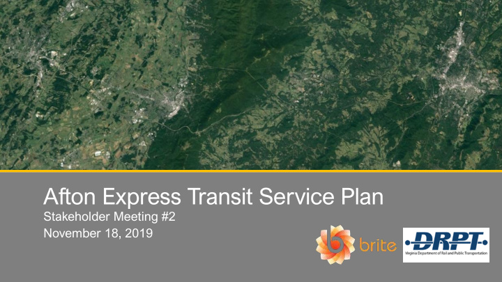 afton express transit service plan