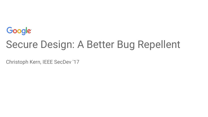 secure design a better bug repellent