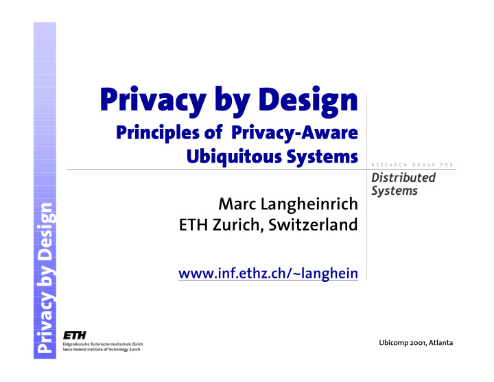 privacy by design