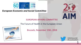 1  Simultaneous  interpretation EN channel 1 FR channel 2 ES channel 3 DE channel 4  2  The Future