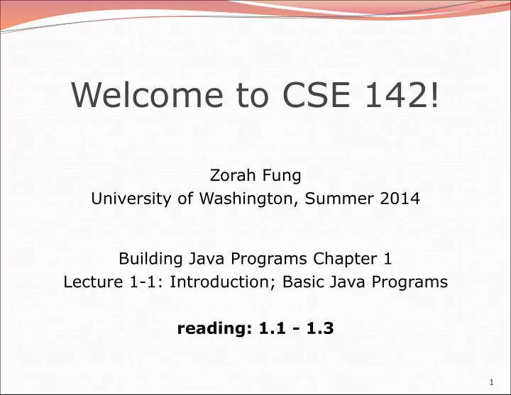 welcome to cse 142