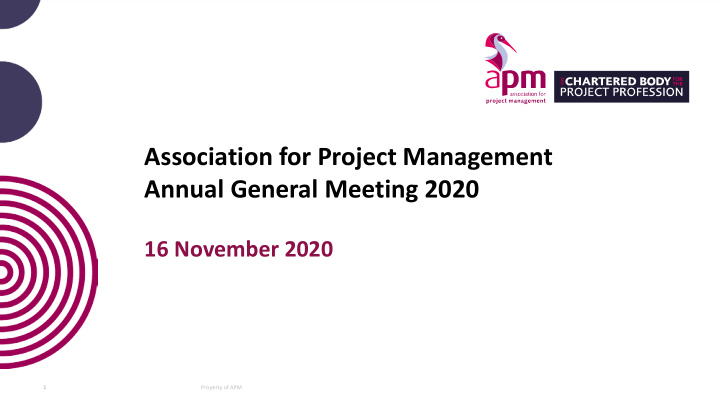 association for project management annual general meeting